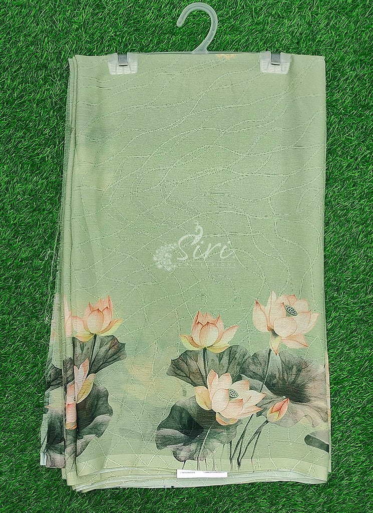 Siri Sarees Latest Digital Print Soft Siri Chiffon Saree