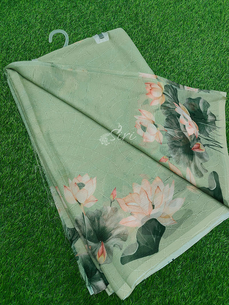 Siri Sarees Latest Digital Print Soft Siri Chiffon Saree