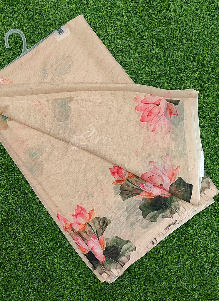 Siri Sarees Latest Digital Print Soft Siri Chiffon Saree