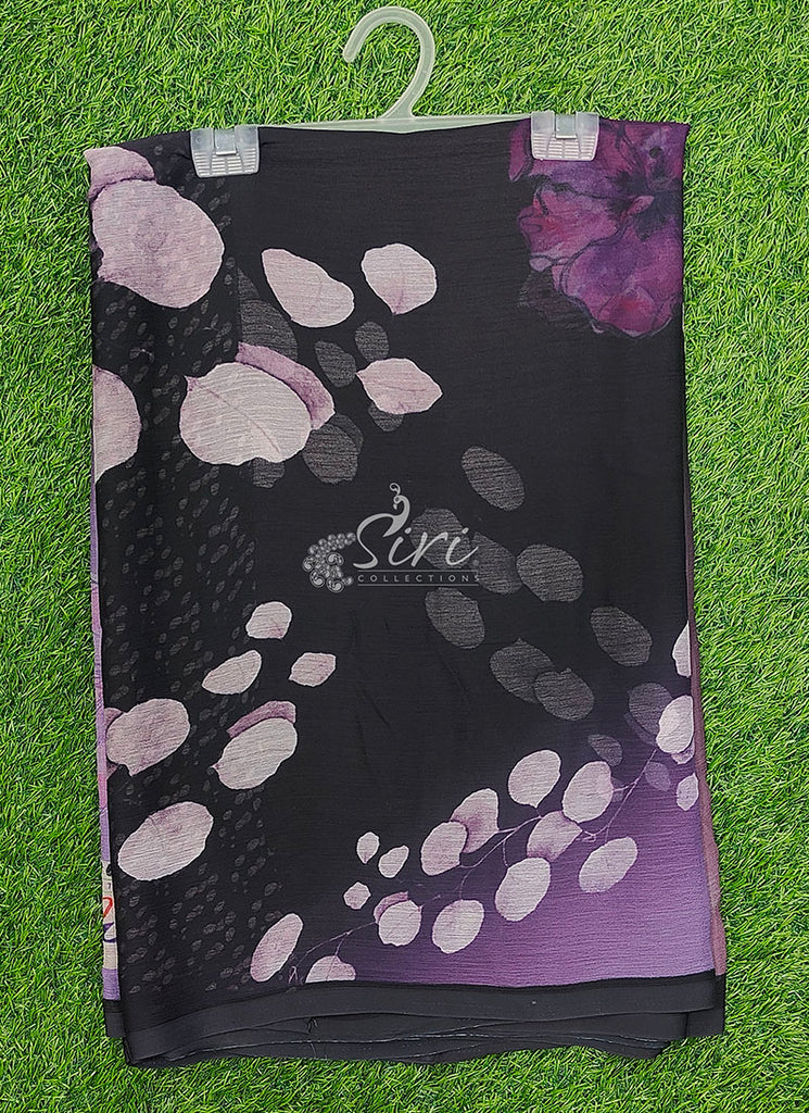 Digital Print Soft Siri Chiffon Saree with Blouse