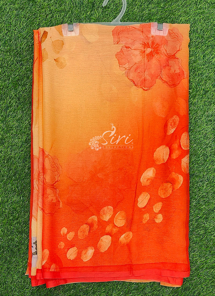 Digital Print Soft Siri Chiffon Saree with Blouse