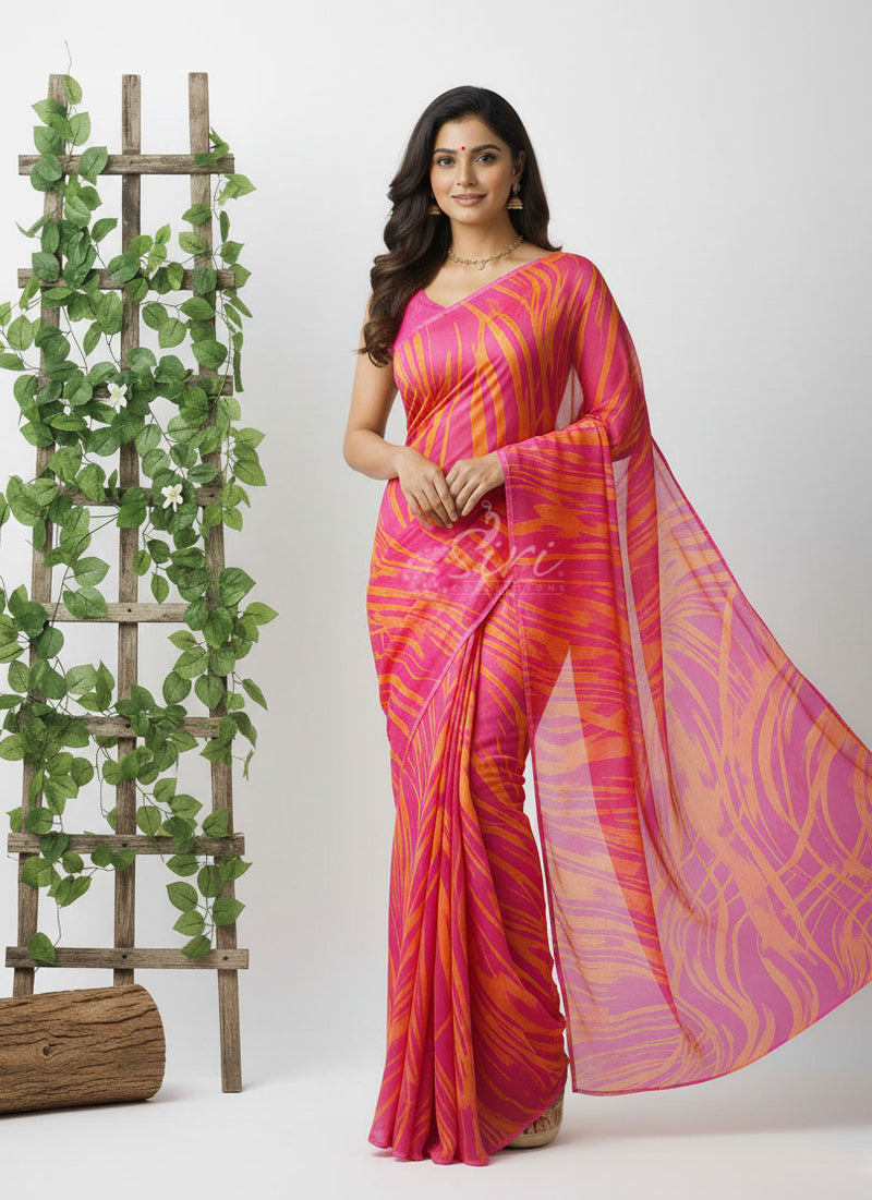 Latest Garden Vareli Super Nara Chiffon Saree