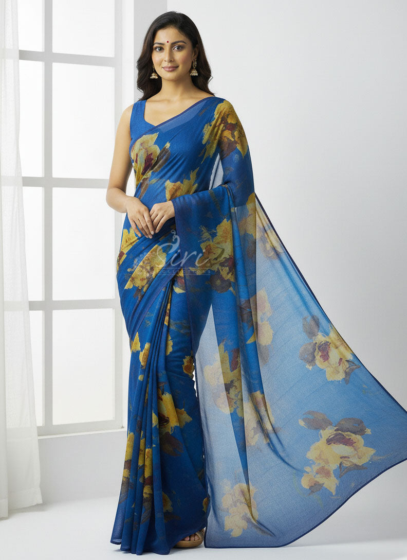 Latest Garden Vareli Super Nara Chiffon Saree