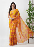 Latest Garden Vareli Printed Nara Chiffon Saree
