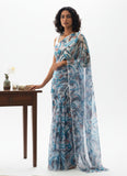 Latest Garden Vareli Printed Nara Chiffon Saree