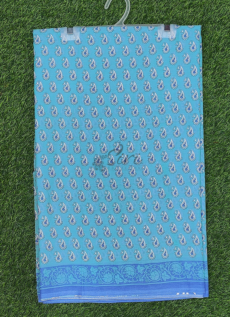 Beautiful Printed Garden Americano Chiffon Saree