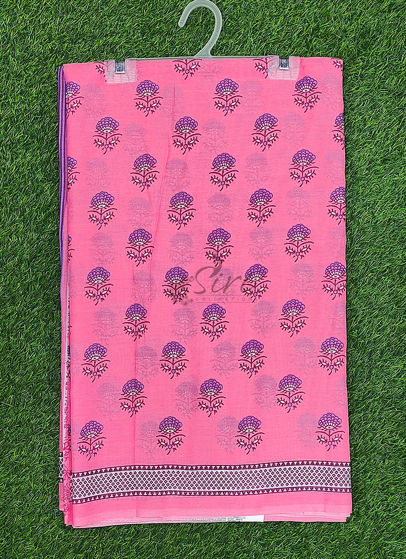 Beautiful Printed Garden Americano Chiffon Saree