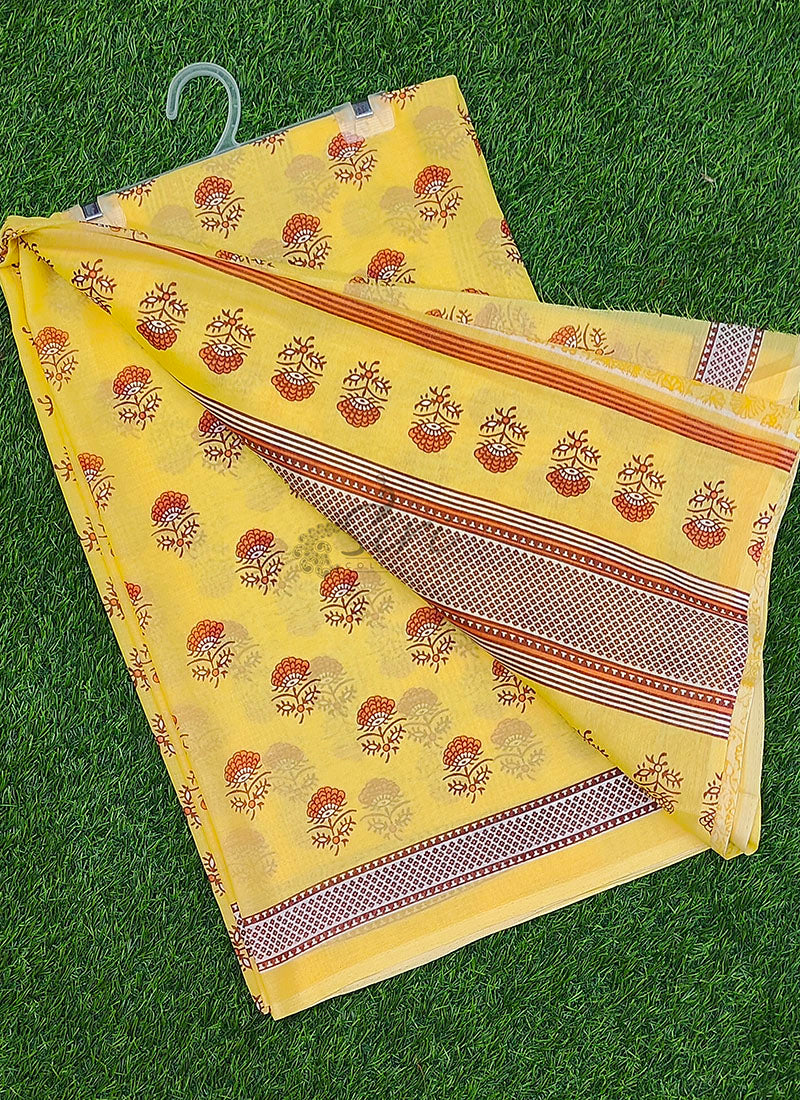 Beautiful Garden Vareli Americano Chiffon (Voile) Saree