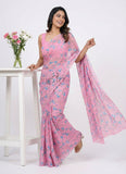 Beautiful Garden Vareli Americano Chiffon Saree