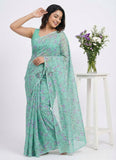 Beautiful Garden Vareli Americano Chiffon Saree