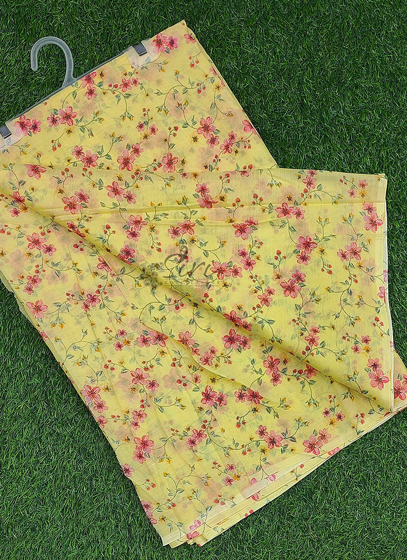 Beautiful Garden Vareli Americano Chiffon Saree