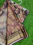 Lovely Digital Print Brasso Georgette Saree