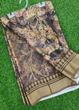 Lovely Digital Print Brasso Georgette Saree