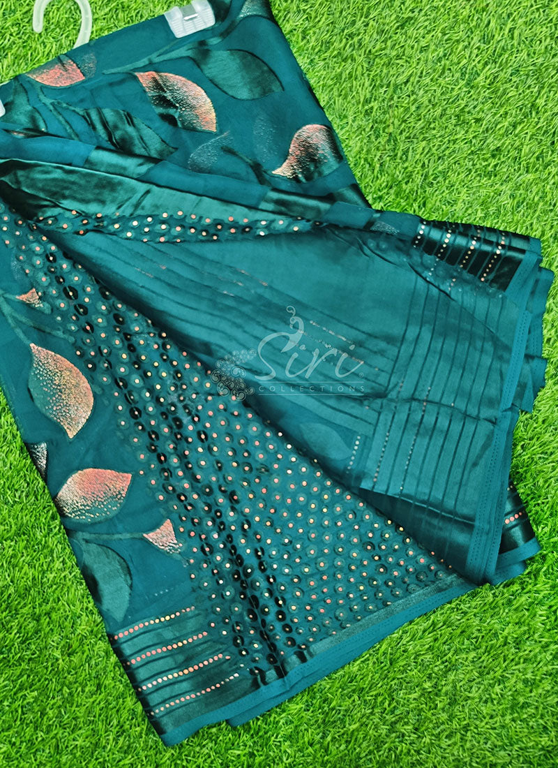 Beautiful Brasso Georgette Saree