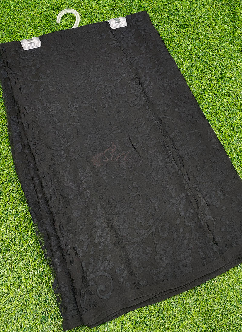 Latest Beautiful Brasso Saree in Flower Design