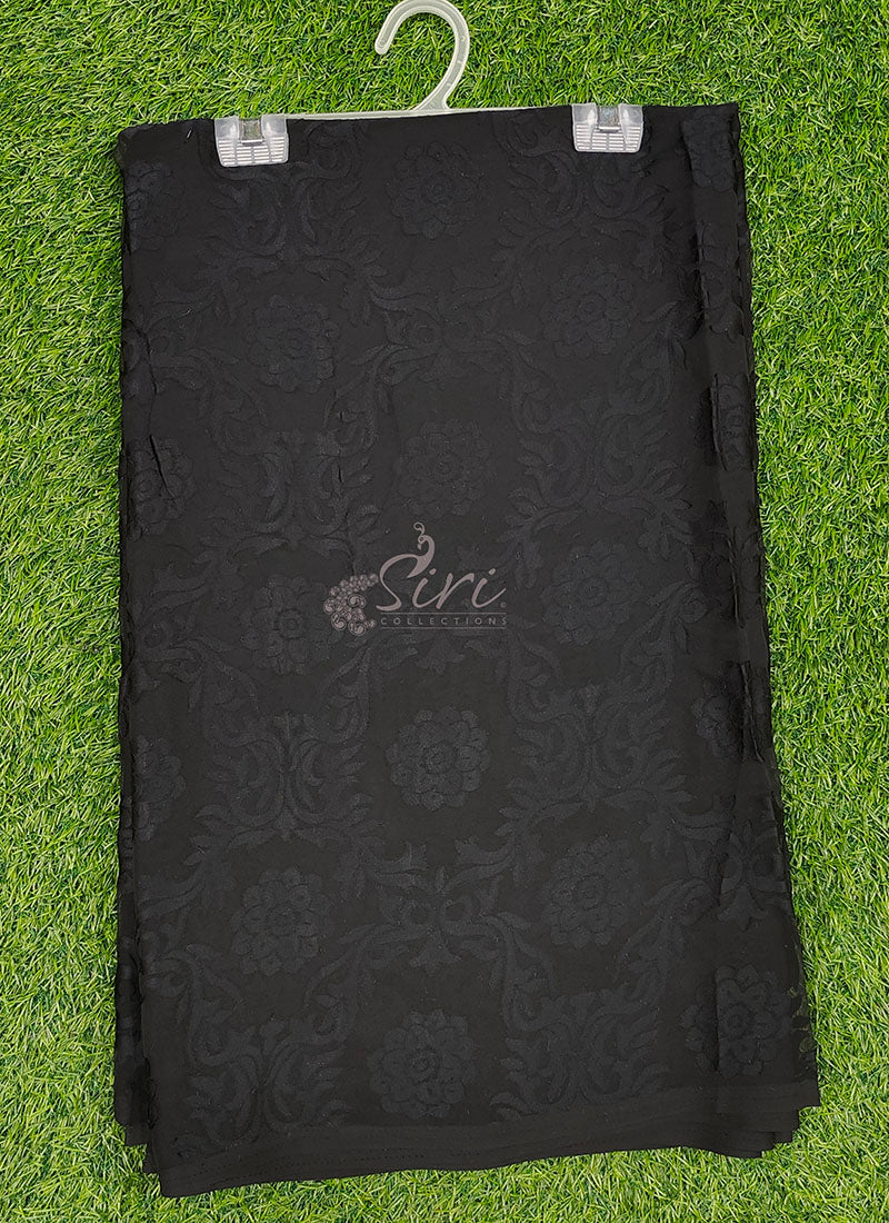 Latest Beautiful Brasso Saree in Flower Design