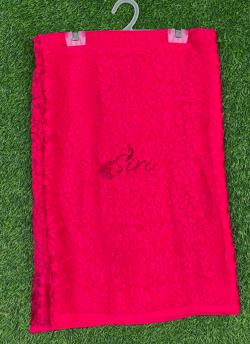 Latest Beautiful Brasso Saree in Flower Design