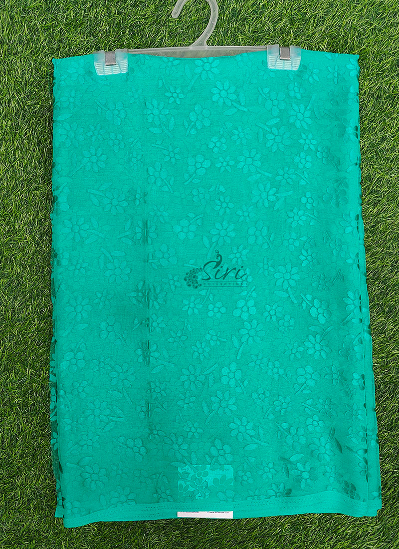 Latest Beautiful Brasso Saree in Flower Design