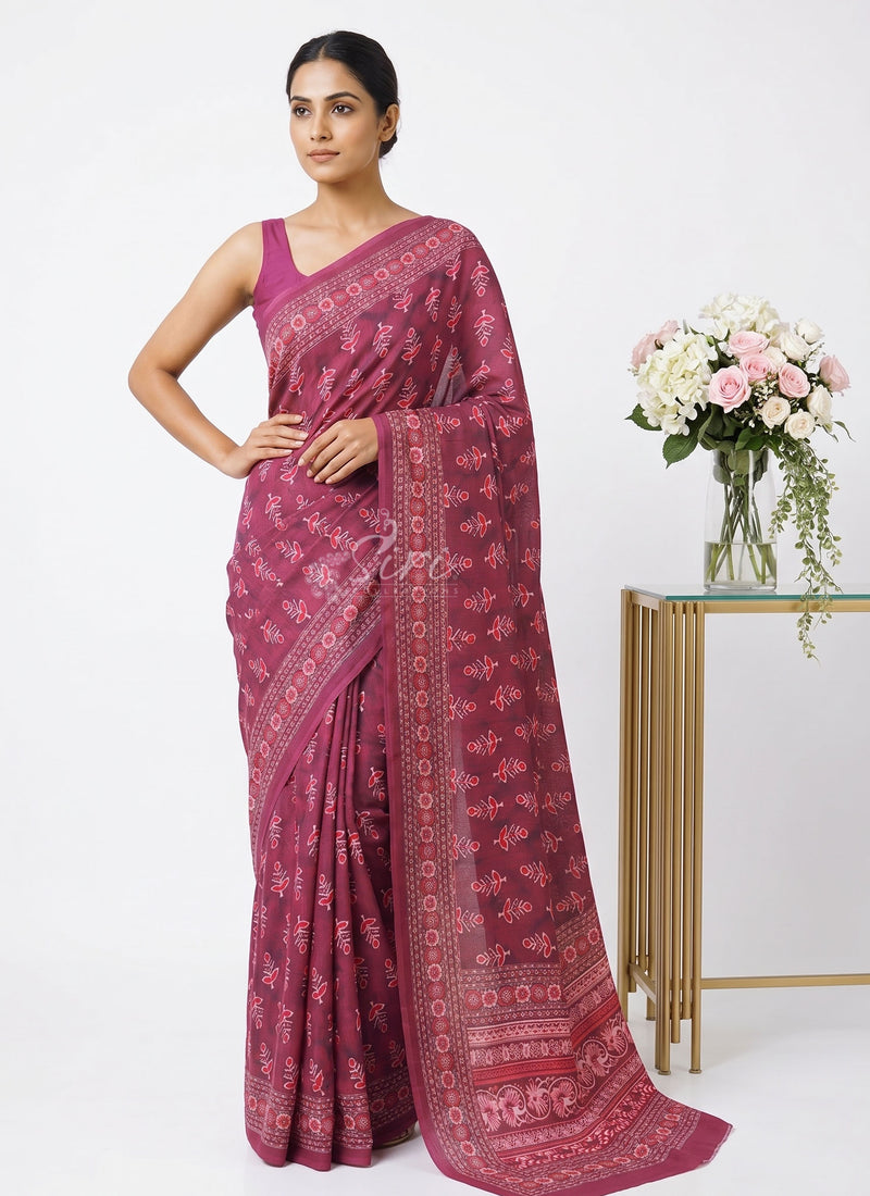 Beautiful Digital Print Crepe Saree