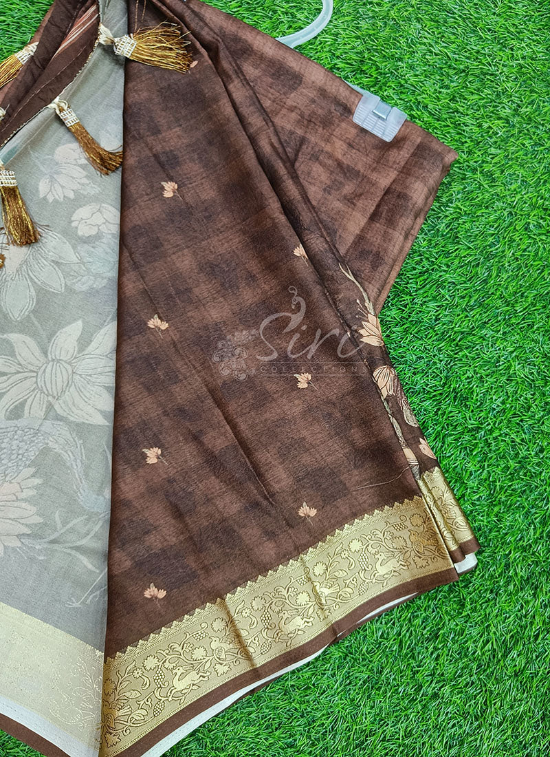 Beautiful Digital Print Viscose Crepe Saree