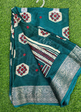 Festive Printed Fancy Chinon Crepe Saree
