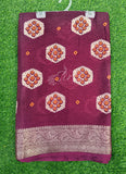 Festive Printed Fancy Chinon Crepe Saree