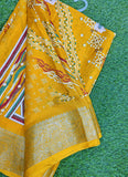 Festive Printed Fancy Chinon Crepe Saree