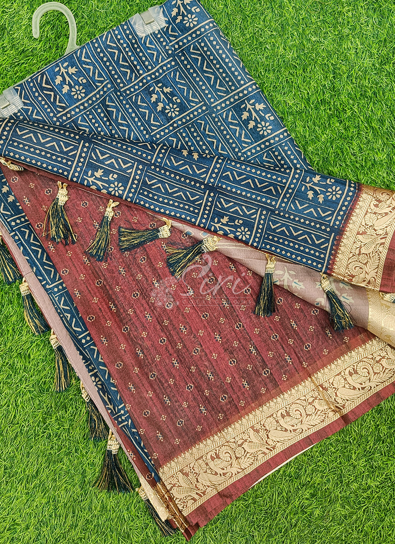 Beautiful Digital Print Viscose Crepe Saree