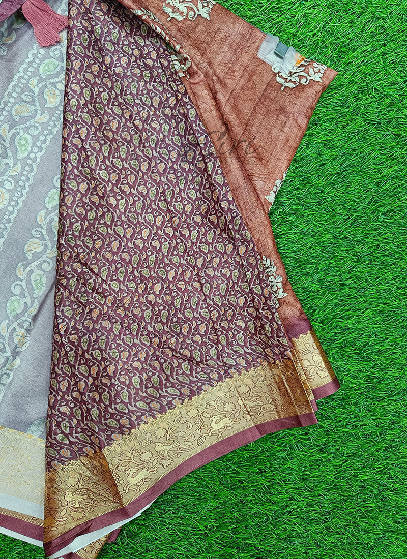Beautiful Digital Print Viscose Crepe Saree