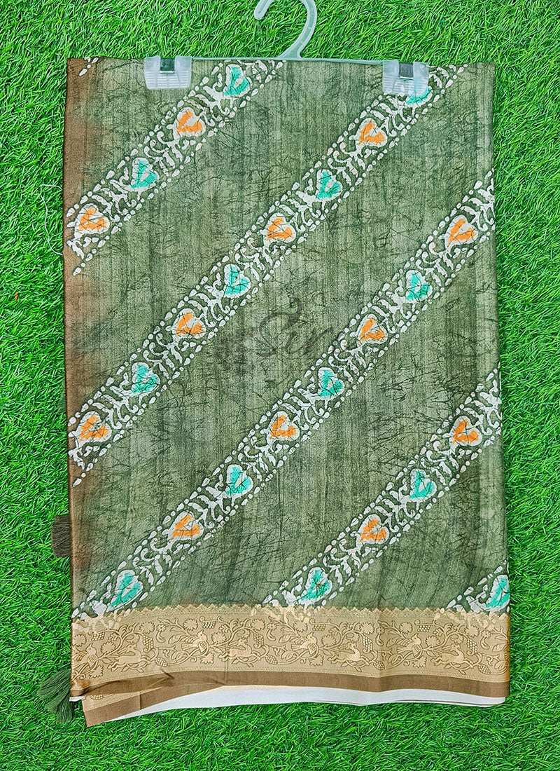 Beautiful Digital Print Viscose Crepe Saree