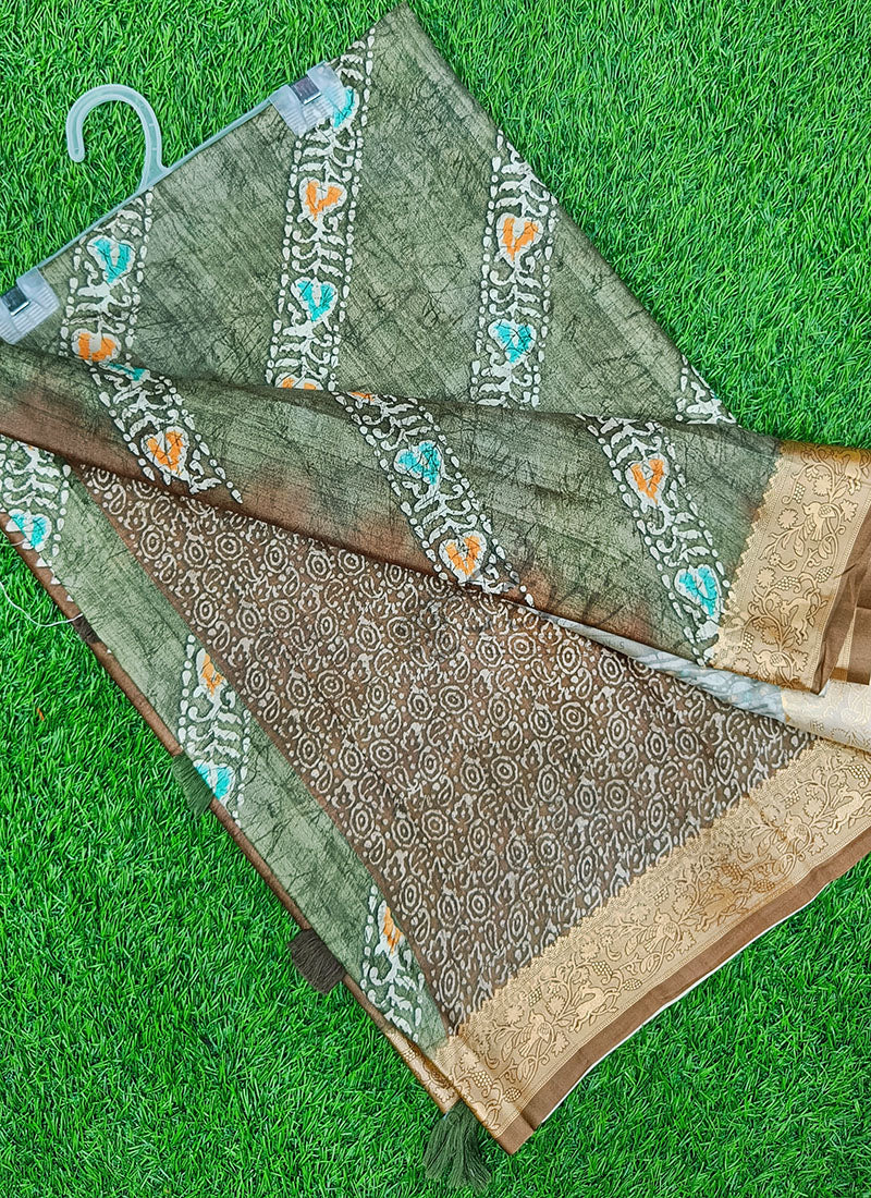 Beautiful Digital Print Viscose Crepe Saree