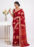 Beautiful Chinon Crepe Saree