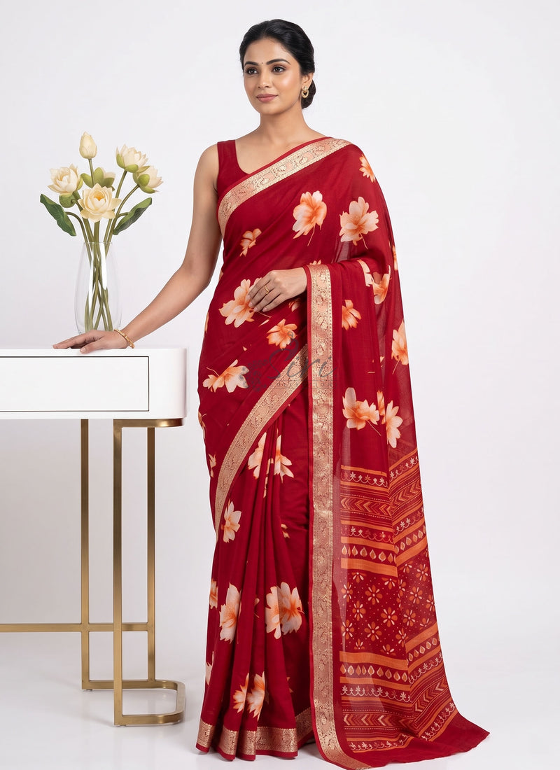Beautiful Chinon Crepe Saree