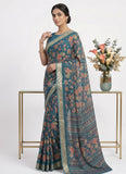 Beautiful Chinon Crepe Saree