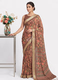 Beautiful Chinon Crepe Saree