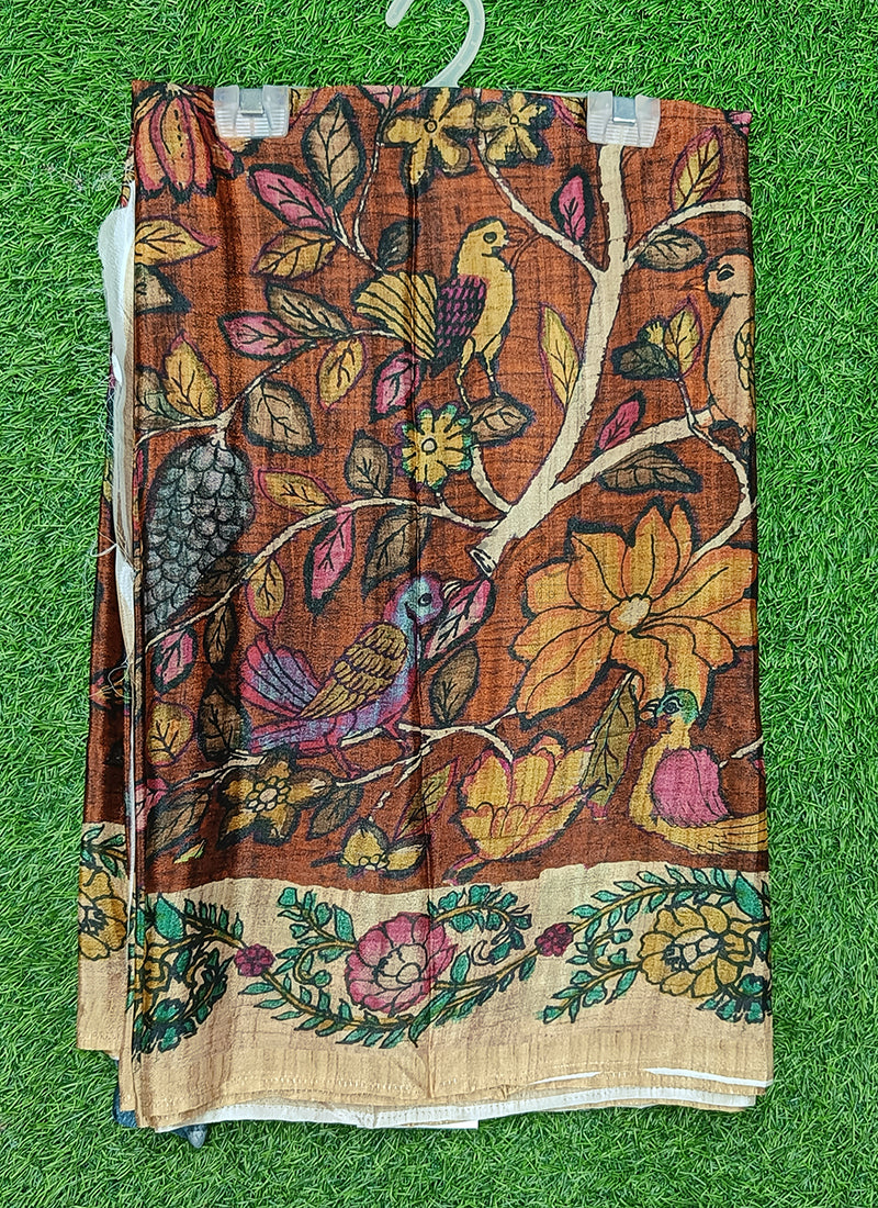 Beautiful Digital Print Premium Chinon Crepe Saree