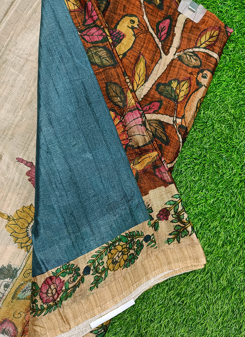 Beautiful Digital Print Premium Chinon Crepe Saree