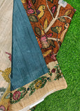 Beautiful Digital Print Premium Chinon Crepe Saree