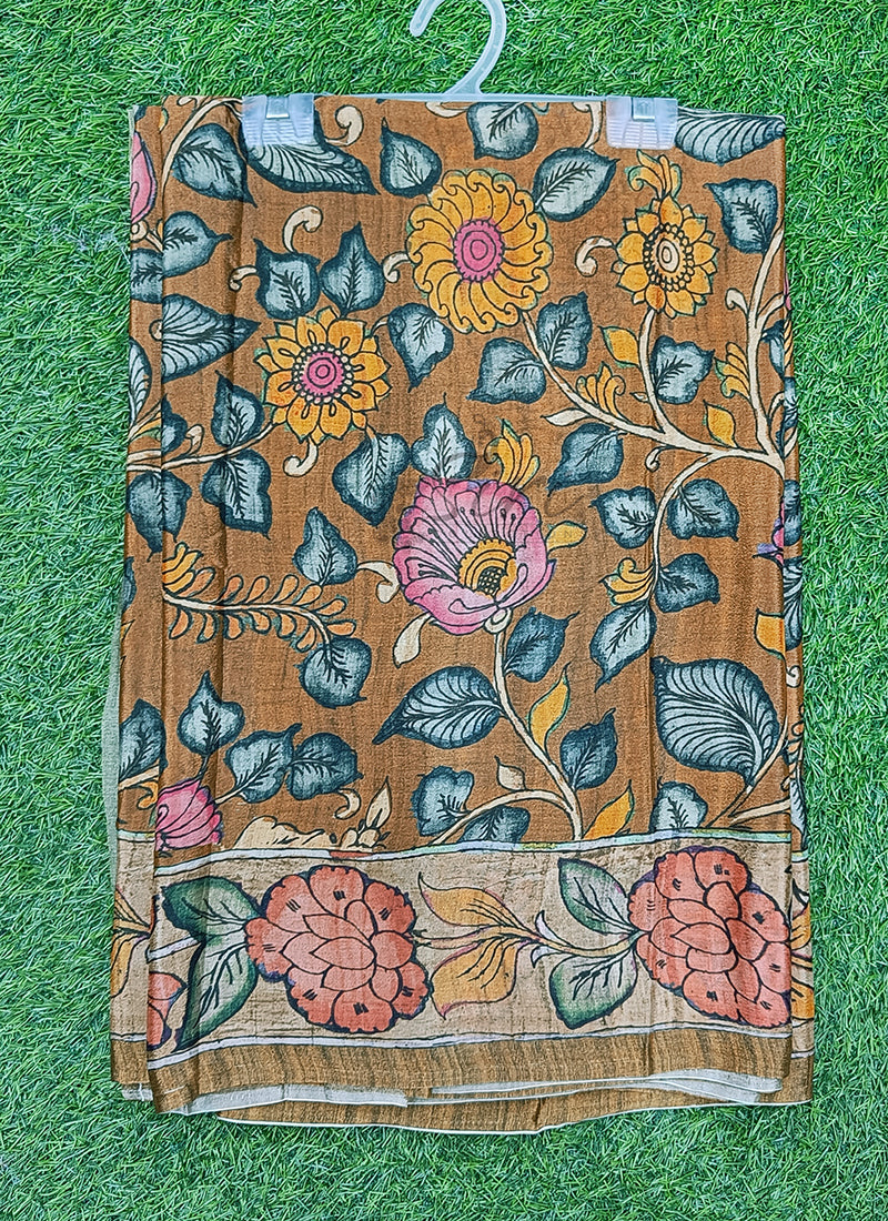 Beautiful Digital Print Premium Chinon Crepe Saree