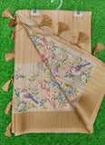 Beautiful Digital Print Tussar Silk Saree