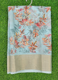 Lovely Crepe Organza Saree in Digital Print