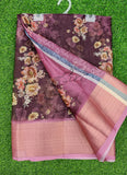 Lovely Crepe Organza Saree in Digital Print