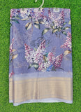 Lovely Crepe Organza Saree in Digital Print