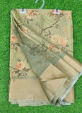 Lovely Crepe Organza Saree in Digital Print