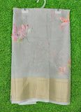 Lovely Crepe Organza Saree in Digital Print