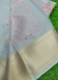 Lovely Crepe Organza Saree in Digital Print