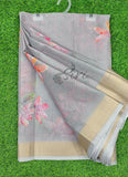 Lovely Crepe Organza Saree in Digital Print