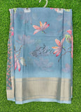 Lovely Crepe Organza Saree in Digital Print