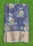 Lovely Crepe Organza Saree in Digital Print