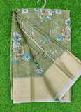 Lovely Crepe Organza Saree in Digital Print